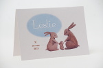 geboortekaartje leslie lichtblauw